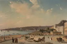 View of the gardens of Villa Reale, Naples. Creator: Carelli, Consalvo (Gonsalvo) (1818-1900)