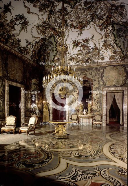 View of the Gasparini Room in the Royal Palace of Madrid, held in tribute to Italian composer Fra…