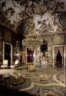 View of the Gasparini Room in the Royal Palace of Madrid, held in tribute to Italian composer Fra…