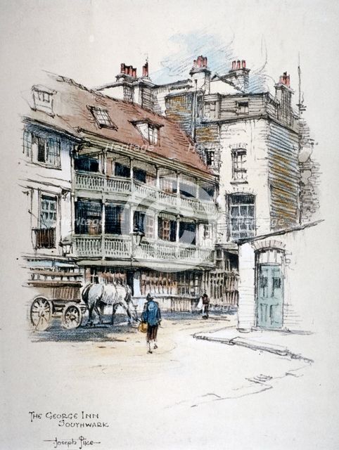 View of the George Inn, Borough High Street, Southwark, London, c1870. Artist: Anon