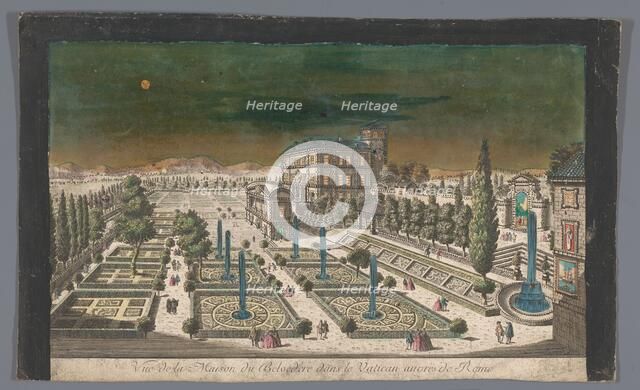 View of the Giardini Vaticani in Vatican City, 1700-1799. Creator: Anon.