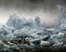 View of the Glacial Ocean, Walrus Fishing in Greenland, 1841. Creator: Biard, François-August (1798-1882)