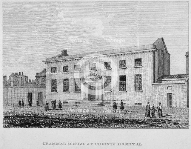 View of the grammar school at Christ's Hospital, City of London, 1823. Artist: JB