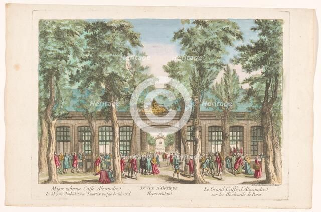View of the Grand Cafe Royal d'Alexandre on Boulevard du Temple in Paris, 1745-1775. Creator: Anon.
