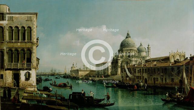 View of the Grand Canal and the Punta della Dogana, ca 1743. Artist: Bellotto, Bernardo (1720-1780)