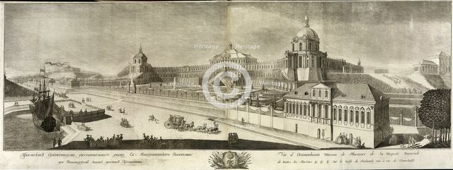 View of the Grand Oranienbaum Palace, 1761. Artist: Artemyev, Prokofy Artemyevich (1733/36-1811)