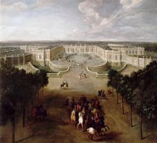 View of the Grand Trianon from the Avenue. Artist: Martin, Pierre-Denis II (1663-1742)