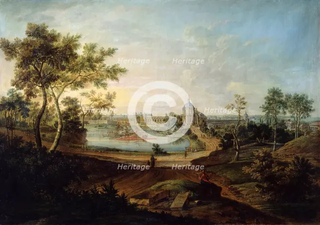 'View of the Great Palace in Oranienbaum', 1758.  Artist: Friedrich Hartmann Barisien