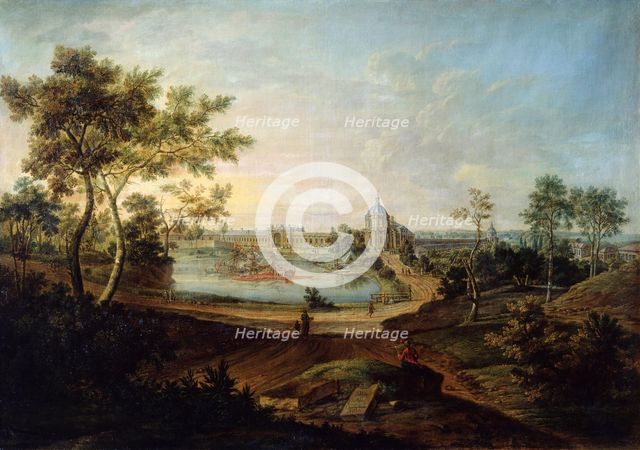 'View of the Great Palace in Oranienbaum', 1758.  Artist: Friedrich Hartmann Barisien