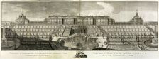 View of the Great Palace in Peterhof, 1761. Artist: Artemyev, Prokofy Artemyevich (1733/36-1811)