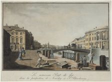 View of the Green Bridge in Saint Petersburg