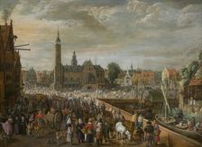 View of the Grote Markt in Lier, Early 17th cen. Creator: Momper, Philips de, the Elder (1564-1634)