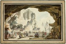 View of the Grotta di Palazzo with Banquet, c. 1790. Creator: Louis Jean Desprez