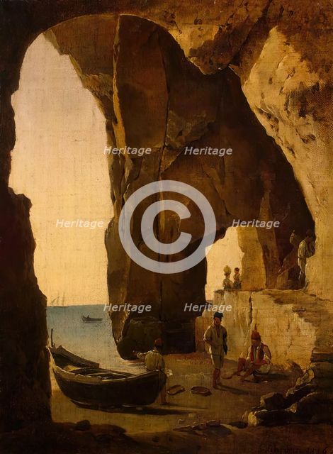 View of the Grotto at Sorrento, 1826. Creator: Sil'vestr Shchedrin.