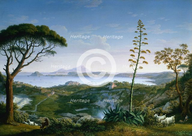 View of the Gulf of Pozzuoli from Solfatara, 1803. Creator: Philipp Hackert (German, 1737-1807).