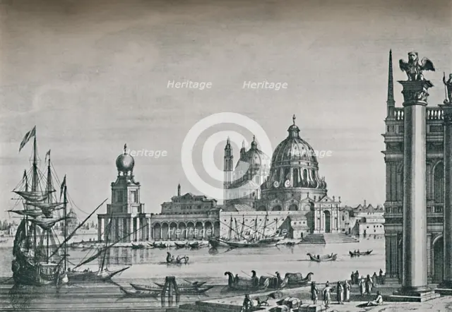 'View of the Dogana, 1702', (1925). Creator: Peter Schenk.