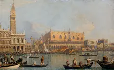 View of the Doge's Palace in Venice, before 1755. Artist: Canaletto (1697-1768)
