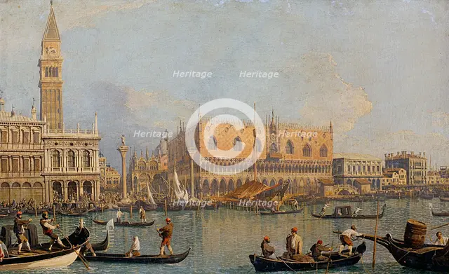 View of the Doge's Palace in Venice, before 1755. Artist: Canaletto (1697-1768)