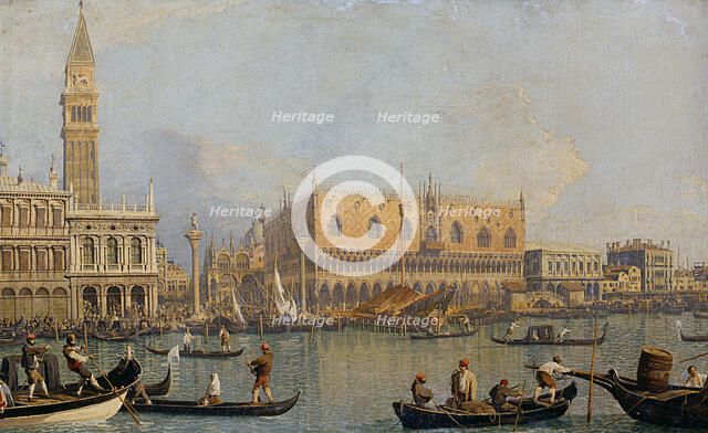 View of the Doge's Palace in Venice, before 1755. Artist: Canaletto (1697-1768)