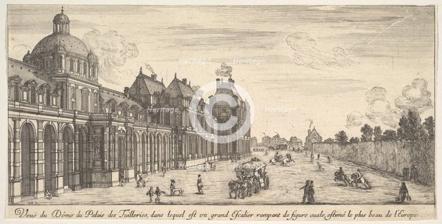 View of the dome of the Palace of the Tuilleries, from 'Various views of remarkable pla..., 1649-51. Creator: Stefano della Bella.