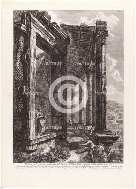 View of the Door and Peristyle of the Temple of Vesta, 1780. Creator: Francesco Piranesi.
