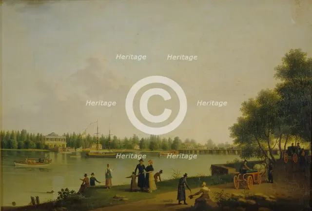 View of the Dacha of Prince Stroganov near Saint Petersburg, 1804. Artist: Paterssen, Benjamin (1748-1815)