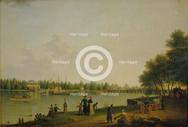 View of the Dacha of Prince Stroganov near Saint Petersburg, 1804. Artist: Paterssen, Benjamin (1748-1815)