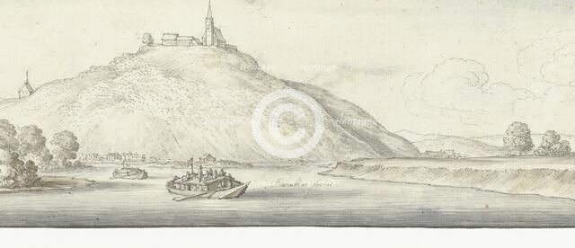 View of the Danube near Ober-Elech, 1625-1650. Creator: Wenceslaus Hollar.