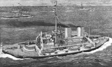 'View of the Deck of a First Class Battleship; HMS"Benbow" 1890. Creator: Unknown