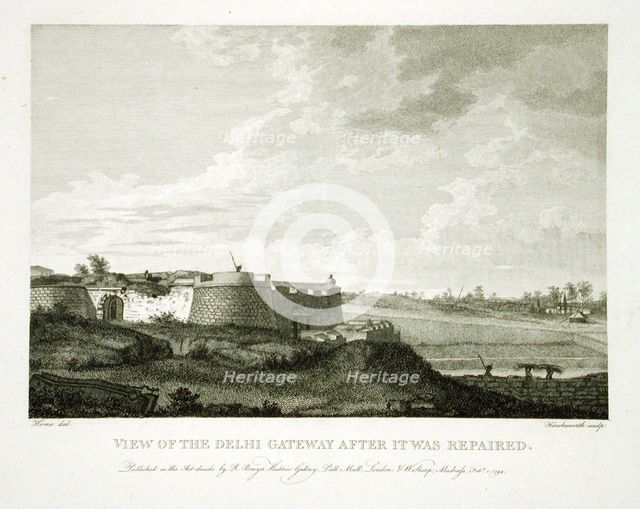 View of the Delhi Gateway After It Was Repaired, 1794. Creator: Robert Home.