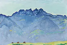 View of the Dents-du-Midi from Champéry. Artist: Hodler, Ferdinand (1853-1918)