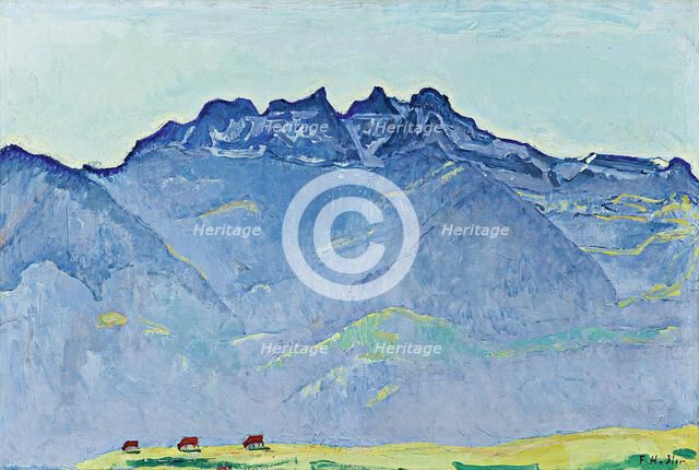 View of the Dents-du-Midi from Champéry. Artist: Hodler, Ferdinand (1853-1918)