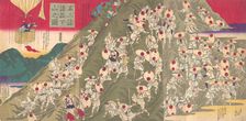 View of the Descent from a Mountain by Many from Pilgrimage to Mt. Fuji (Fuji mo..., November, 1883. Creator: Utagawa Hiroshige III