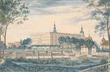 View of the Dessau Castle from the East, 1820. Creator: Heinrich Olivier