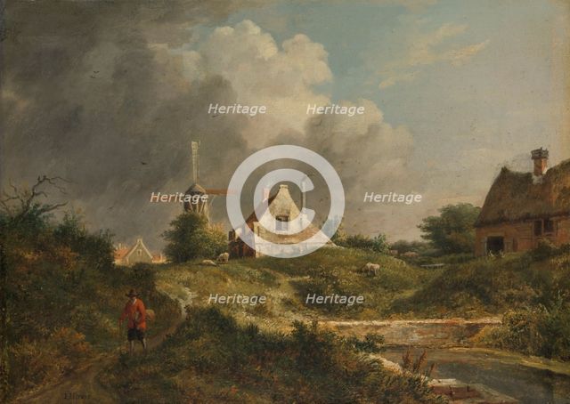 View of the dilapidated rampart in Amsterdam on the city side between the Muiderpoort..., 1807. Creator: Jan Hulswit.