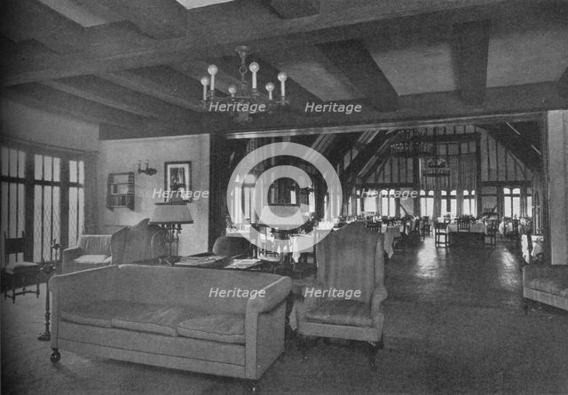 View of the dining room from the lounge, Glen View Club, Glenview, Illinois, 1925. Artist: Unknown.