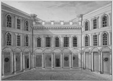 View of the Drapers Hall inner court, Throgmorton Street, City of London, 1850. Artist: Anon