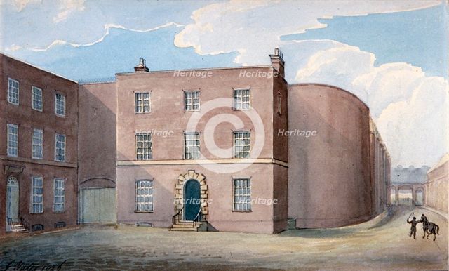 View of the entrance to King's Bench Prison, Southwark, London, 1826. Artist: G Yates