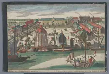 View of the entrance to the Aya Sophia mosque in Constantinople, 1742-1801. Creator: Anon
