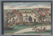 View of the entrance to the Aya Sophia mosque in Constantinople, 1742-1801. Creator: Anon