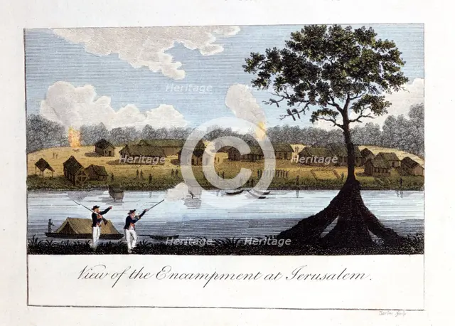 'View of the Encampment at Jerusalam', 1813. Artist: John Gabriel Stedman
