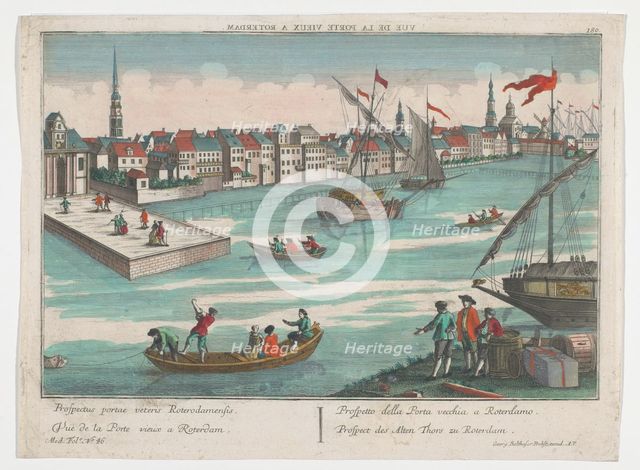 View of the East old main gate in Rotterdam, 1742-1801. Creator: Anon.