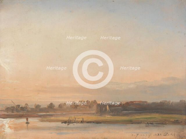 View of the Elbe, 1833. Creator: Johan Christian Dahl.