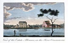 View of the Estate Alkmaar, on the River Commewine 1813. Artist: John Gabriel Stedman