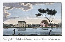 View of the Estate Alkmaar, on the River Commewine 1813. Artist: John Gabriel Stedman