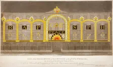 View of the Excise Office, Old Broad Street, City of London, as illuminated in June 1814. Artist: Anon