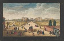 View of the Foundling Hospital in London, 1751. Creators: Robert Sayer, Fabr. Parr
