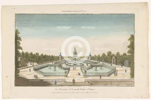View of the fountain in a garden in Aranjuez, 1735-1805. Creator: Unknown.
