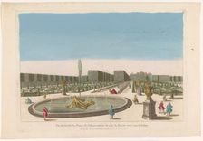 View of the fountain of the garden of the Palais Schwarzenberg in the vicinity..., 1700-1799. Creator: Anon