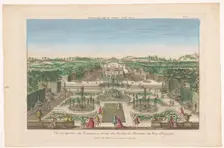View of the fountains of a garden of the king of Spain, 1700-1799. Creator: Anon